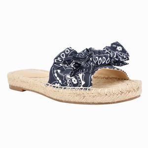 Nine West Bow Espadrille Slides - Blue - Ireland (ZE1975406)